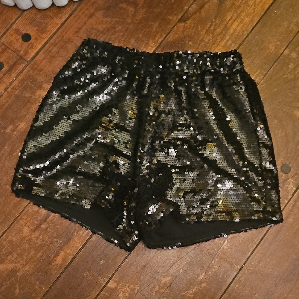 Sincerely Jules Black High Waist Sparkle Shorts